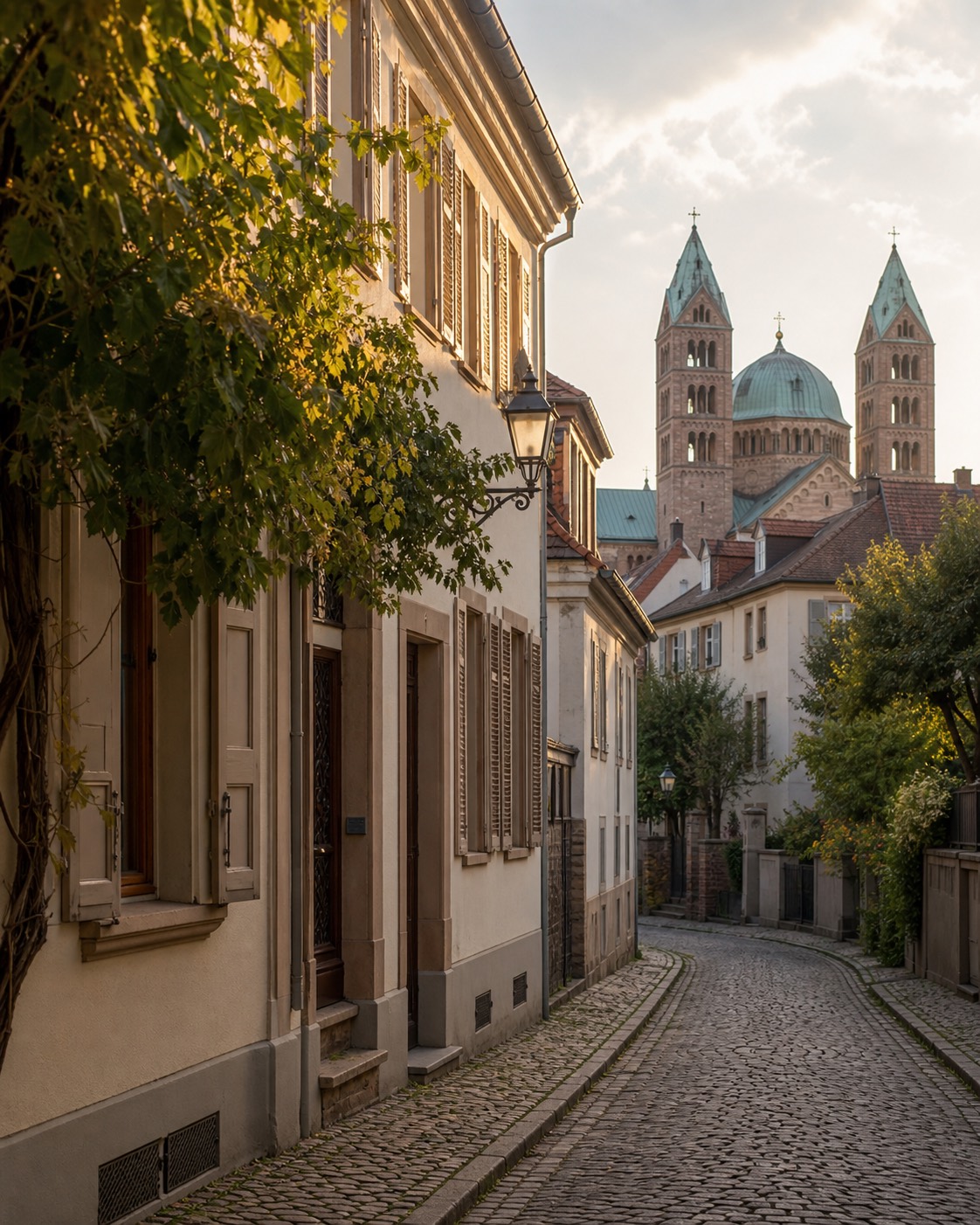 Ruhige Altstadt- und Architekturansicht in Speyer